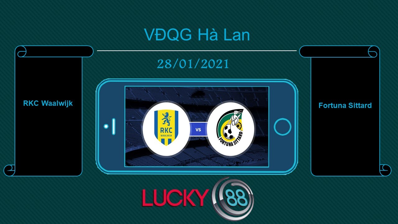 LUCKY88 RKC Waalwijk vs Fortuna Sittard  , Tip bóng đá miễn phí ngày 28/01/2021