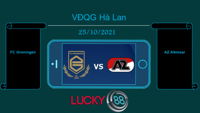 LUCKY88 FC Groningen vs AZ Alkmaar  , Tip bóng đá miễn phí ngày 25/10/2021