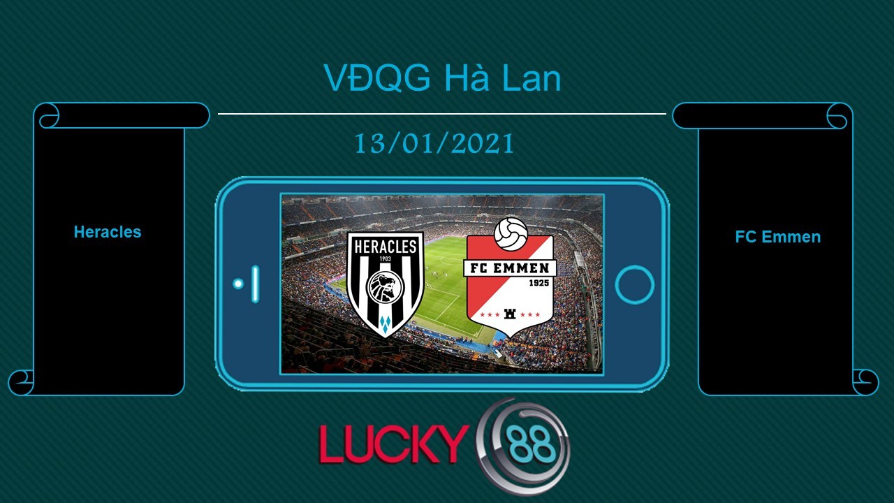 LUCKY88 Heracles vs FC Emmen , Tip bóng đá miễn phí ngày 13/01/2021