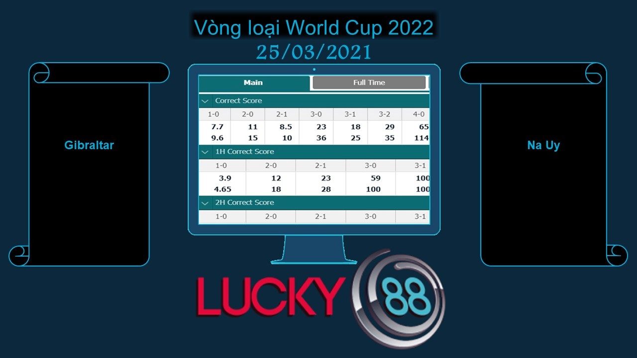 LUCKY88 Gibraltar vs Na Uy , Soi kèo bóng đá hôm nay 25/03/2021, Vòng loại World Cup 2022