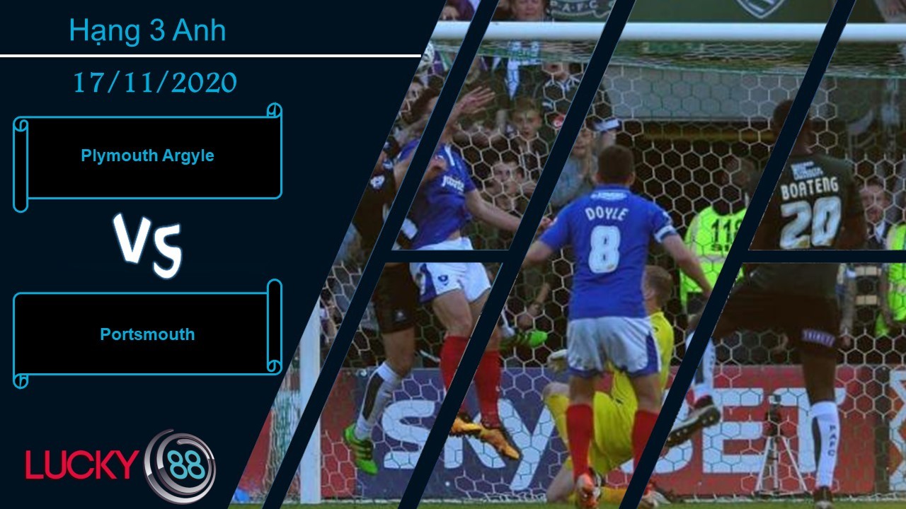 LUCKY88 Plymouth Argyle vs Portsmouth, Nhận định bóng đá 17/11/2020, Khó phân hơn thua