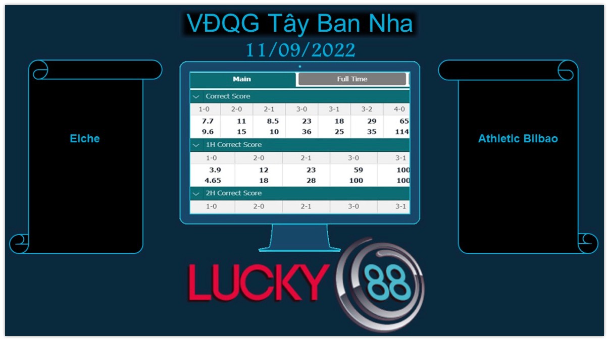 LUCKY88 Elche vs Athletic Bilbao, Soi kèo bóng đá hôm nay 11/09/2022, VĐQG Tây Ban Nha
