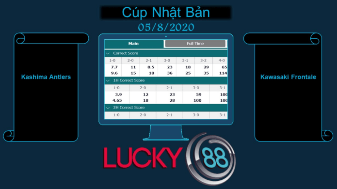 LUCKY88 Kashima Antlers vs Kawasaki Frontale , Soi kèo bóng đá hôm nay 05/08/2020, Cúp Nhật Bản