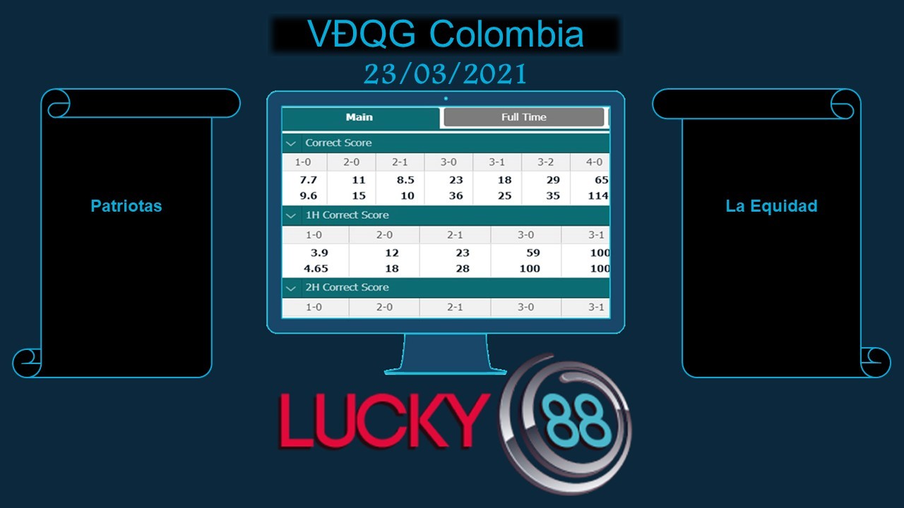 LUCKY88 Patriotas vs La Equidad   , Soi kèo bóng đá hôm nay 23/03/2021,  VĐQG Colombia