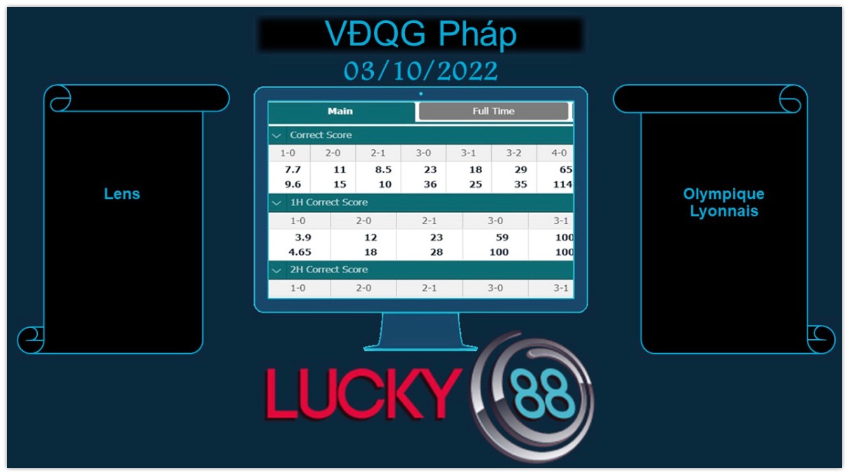 LUCKY88 Lens vs Olympique Lyonnais, Soi kèo bóng đá hôm nay 03/10/2022, VĐQG Pháp