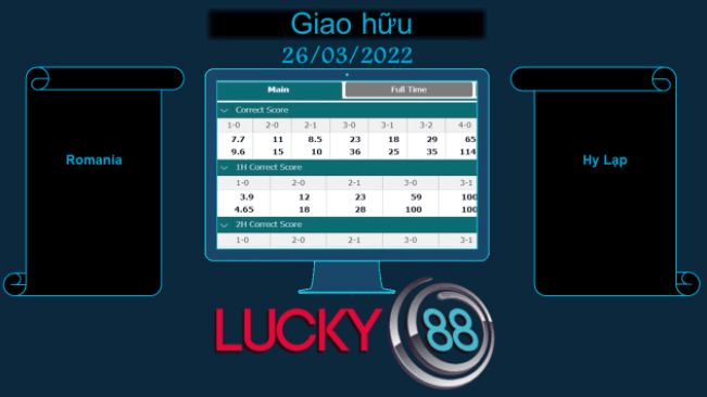 LUCKY88 Romania vs Hy Lạp , Soi kèo bóng đá hôm nay 26/03/2022, Giao hữu