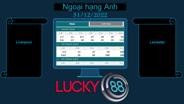 LUCKY88 Liverpool vs Leicester , Soi kèo bóng đá hôm nay 31/12/2022, Ngoại hạng Anh