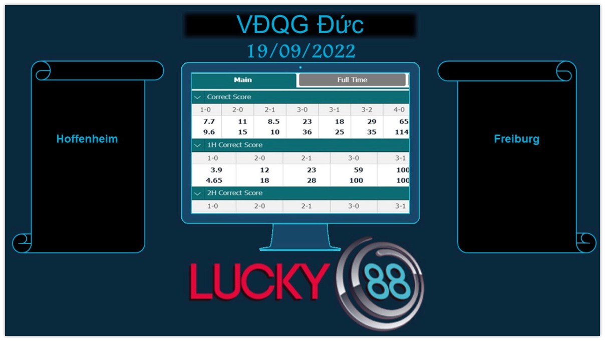 LUCKY88 Hoffenheim vs Freiburg, Soi kèo bóng đá hôm nay 19/09/2022,  VĐQG Đức