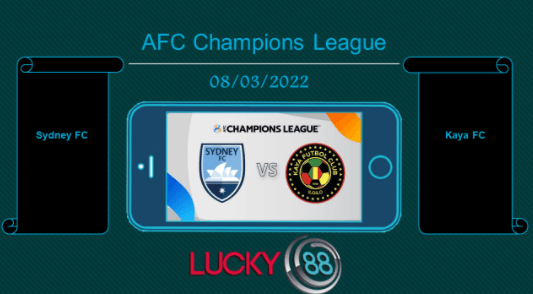 LUCKY88 Sydney FC vs Kaya FC  , Tip bóng đá miễn phí ngày 08/03/2022