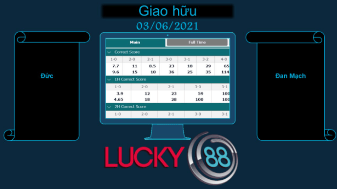 LUCKY88 Đức vs Đan Mạch   , Soi kèo bóng đá hôm nay  03/06/2021, Giao hữu