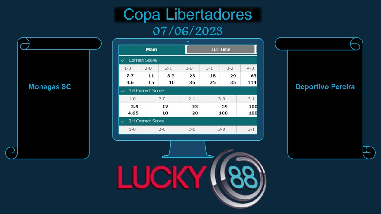 LUCKY88 Monagas SC vs Deportivo Pereira, Soi kèo bóng đá hôm nay 07/06/2023, Copa Libertadores