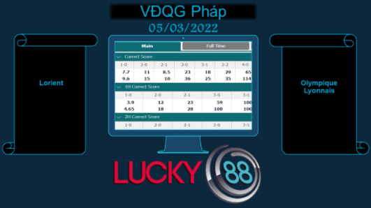 LUCKY88 Lorient vs Olympique Lyonnais  , Soi kèo bóng đá hôm nay 05/03/2022,    VĐQG Pháp